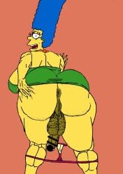 1futa ass_focus backsack ballsack big_ass big_balls big_breasts big_butt big_penis blue_hair cellulite dark_genitals futanari marge_simpson milf presenting_anus the_simpsons thick_thighs tutacamon27 yellow_body