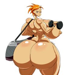 1girls ass big_ass big_breasts breasts coach_bubblegum_(tasteofchoklit) completely_nude completely_nude_female female female_only gigantic_ass huge_ass huge_breasts hyper hyper_ass hyper_breasts hyper_hourglass large_ass large_breasts muscles muscular_female naked naked_female nude nude_female orange_hair solo solo_female tasteofchoklit