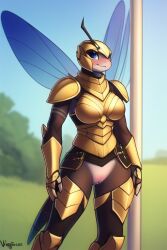 ai_generated armor dragonfly female_only vagina