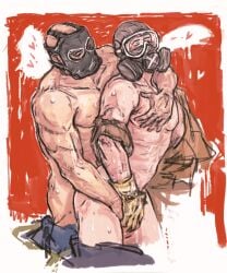 artist_request gay male/male male_only muscular mute_(rainbow_six) rainbow_six rainbow_six_siege sledge_(rainbow_six) yaoi