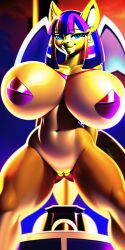 ai_generated big_breasts smug sphinx sphinx_humanoid vagina