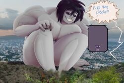 black_eyes dark_hair fhs fnafhs fnafhs_z3ro fnafhsrule34 fred_(fnafhs) gay giant giantess horndyng_(artist) muscular muscular_arms muscular_male pale shade skindentation