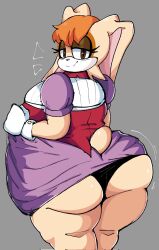 ass big_ass breasts bubble_butt clothed clothing dork_boi female fur furry furry_only huge_ass large_ass lewd_dorky looking_back milf rabbit sega solo sonic_(series) sonic_the_hedgehog_(series) tail thick_thighs vanilla_the_rabbit