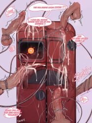 atomic_heart big_penis cock_and_ball_torture cum cum_drip cum_on_body cumshot femdom floating_penis fridge male_urethral_insertion malesub metallic_body nora_(atomic_heart) penis restrained robot robot_girl sounding tagme tentacle urethral_insertion yunart