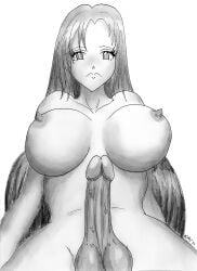 1futa balls big_breasts big_penis big_testicles black_and_white breasts completely_nude erection excited futa_only futanari human light-skinned_futanari light_skin long_hair milkyway8969 monochrome nipples nude nude_female original original_character penis self_upload solo standing testicles traditional_art traditional_media traditional_media_(artwork)