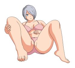 bra cameltoe hair_over_one_eye lingerie lingerie_only mfuncen my_hero_academia panties reclining reiko_yanagi yanagi_reiko