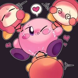 @_@ cum cum_in_pussy cum_inside cumshot cute female gangbang heart kirby kirby_(series) male/female rule_63 waddle_dee