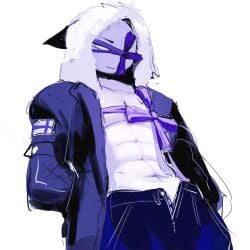 1boy abs countryhumans finland finland_(countryhumans) finnish_flag hentai male male_only oceanic_pallete porn ribbon shirtless