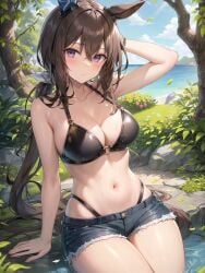 1girls admire_vega_(umamusume) ai_generated bikini curvaceous curvy_body curvy_female curvy_figure female_focus female_only hi_res high_resolution seductive_look umamusume voluptuous voluptuous_female