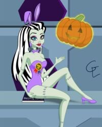 bunny_girl female frankie_stein gemlord high_heels monster_high pumpkin