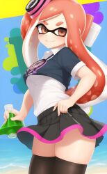 ai_generated ai_upscaled cephalopod hentai_diffusion humanoid inkling inkling_girl nintendo skirt solo solo_female splatoon stable_diffusion