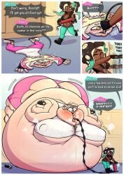 air_inflation air_lactation arm_inflation ass_expansion belly_expansion bike_pump breast_expansion breasts cheeks_inflation duo eyes_bulging female female_only flattened full_body_inflation hose hose_bulge huge_breasts inflation marina_(splatoon) nintendo noh-buddy pearl_(splatoon) pump spherical_inflation splatoon splatoon_2 sunken_head sunken_limbs translucent_body uber_inflation