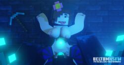 1boy 1girls 3d beltomnsfw blue_eyes brown_hair flower_in_hair horny_female human_female humanoid jenny_belle_(slipperyt) male_pov mine-imator minecraft missionary_position outside pov pov_eye_contact sex tagme vaginal_penetration warden_(minecraft)