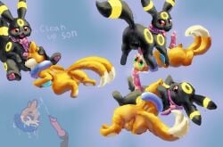 2_tails absurd_res anus ass balls bodily_fluids buizel cleaning cum cum_in_mouth cum_inside cum_on_face duo eeveelution father father_and_child father_and_son fellatio feral floaty fur generation_2_pokemon generation_4_pokemon genital_fluids genitals glowing grabbing_head green_eyes hi_res holding_down incest knot looking_at_viewer looking_back looking_pleasured male male/male markings messy multi_tail musk nintendo oral orange_body orange_fur parent parent_and_child pawpads paws penile pokemon pokemon_(species) precum red_eyes ring_(marking) sex shapedlikeabean size_difference soggy_(soggybuizel) son son_blowing_dad sweat tail tobi_(tobiumbreon) umbreon worship yaoi