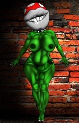 1futa anthro choker futa_only futanari huge_boobs huge_cock mainnm-e mario_(series) milf nintendo oc piranha_plant plantie precum shemale solo spiked_collar tagme thick