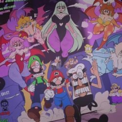 5girls 6boys animated ass big_ass big_breasts breasts capcom castlevania clothing cowgirl_position crossover darkstalkers demon demon_girl demon_wings dumptruck_ass female femdom flat_chest grin grinding huge_ass huge_breasts large_ass large_breasts lemonadepikachu lilith_aensland luigi mario mario_(series) morrigan_aensland multiple_boys multiple_girls music nintendo nun peppino_spaghetti pizza_tower princess_daisy princess_peach princess_rosalina reverse_cowgirl_position running_away scared sentones simon_belmont sound succubi succubus tagme thick_thighs thunder_thighs twerking video wario wide_hips wings