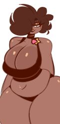 1girls antdraws big_breasts big_female bra breasts buglatte bugspresso cleavage cleavage_cutout cleavage_overflow cleavage_window dark-skinned_female dark_hair dark_skin female female_focus female_only hair hair_over_one_eye large_breasts lofiglade marblebit massive_breasts pint_(antdraws) pixelsoda smolmarble solo solo_female solo_focus tank_top tanktop thick thick_hips thick_legs thick_thighs