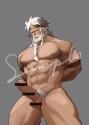 abs akunaakun censored elden_ring fromsoftware godfrey_first_elden_lord male male_only muscular