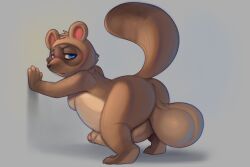 animal_crossing anthro anus ass balls bent_over big_balls big_butt big_penis blue_eyes brown_body canid canine dreiker erection foreskin fur furry furry_only genitals half-closed_eyes hi_res huge_balls huge_cock looking_at_viewer looking_back male male_only mammal narrowed_eyes nintendo nude partially_retracted_foreskin penis raccoon_dog solo tail tanuki tom_nook uncut