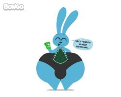 anthro ass big_ass big_butt bonguitoweon boy bubble_ass bubble_butt fan_character fat front_view hoops_&_yoyo male male_only text thick_thighs