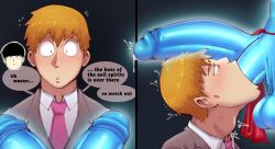 2_penises 2boys arataka_reigen balls before_and_after big blonde_hair blowjob blowjob_face blue_penis blush cock_gobble cock_hungry cum_hungry deepthroat deepthroat_no_hands diphallia diphallism erection fellatio gay gay_blowjob gay_deepthroat giving_head glowing_penis going_down_on hands-free huge_cock imminent_deepthroat imminent_oral instant_loss_2koma loincloth_aside long_penis male male_only mind_control mob_psycho_100 mostly_offscreen_character mouth_full_of_cock mouthful multi_penis oral oral_sex paldraws penis penis_in_mouth penis_on_face penis_on_head precum_drip retracted_foreskin sex_slave slave sucking_off swallowing_penis_while_deepthroat throat_bulge throat_fuck worried yaoi