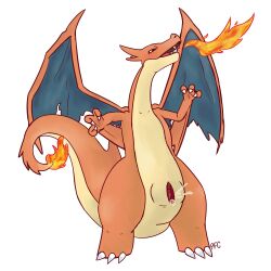 absurd_res charizard female feral generation_1_pokemon hi_res mega_charizard mega_charizard_y mega_evolution nintendo pokefancompletionist pokemon pokemon_(species) solo