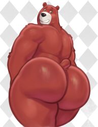 anthro bara bara_ass big_ass big_ass_(male) big_butt bubble_ass bubble_butt charmin charmin_bear charmin_ultra_strong_dad fat_ass fat_butt huge_ass huge_butt hunnipanda plump_ass plump_butt red_body red_fur round_ass round_butt superchub thick_ass thick_butt