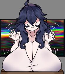 breasts_bigger_than_head hex_maniac hyper hyper_breasts inakotho pokemon the_ring yamamura_sadako_(cosplay)