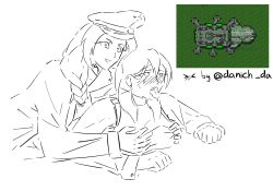 ahe_gao danich_da experimental_spider female flying_fortress groping humanization rusted_warfare sketch yuri
