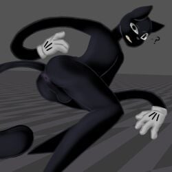 1boy 2023 anus ass black_fur cartoon_cat cat cryptid domestic_cat gay male male/male male_only tagme trevor_henderson yaoi