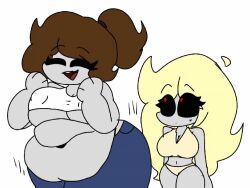 2girls animated big_ass big_breasts big_butt blonde_hair blush boomer_(left_4_dead) brown_hair half_naked hottiegirl34_(artist) left_4_dead left_4_dead_2 obese obese_female overweight overweight_female rule_63 skinny skinny_girl slim slim_girl staring_at_ass the_witch witch_(left_4_dead) zombie zombie_girl