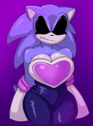 1girls big_breasts exe_(revie) exe_twitter_community faker_(revie) fakussy female friday_night_funkin heart hedgehog looking_at_viewer rouge_the_bat_(cosplay) rule_63 sonic.exe sonic.exe_(series) sonic_(series) tail