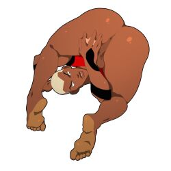 african african_male aqualad ass balls butt dark-skinned_male dark_skin dc dkmate feet hole_(anatomy) kaldur'ahm low_hanging_balls low_hanging_testicles male male_only melanin superhero teen_boy testicles thick_thighs webbed_hands young_justice