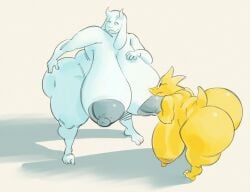 2d alphys anthro ass boss_monster breasts color female furry glasses goat horns huge_ass huge_breasts monster nondelismell tagme thick_thighs toriel uncensored undertale undertale_(series) video_games wide_hips