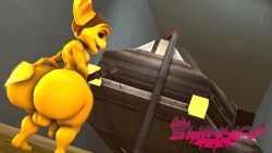 3d 3d_(artwork) anthro ass balls big_ass big_butt femboy hi_res huge_ass male male/male male_only penis ratchet_(ratchet_and_clank) ratchet_and_clank shinyagaia shortstack shortstacked solo sony_corporation sony_interactive_entertainment thick_thighs wide_hips wrench yellow_body