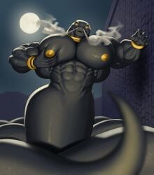 abs biceps draconcopode furry gay guzreuef male male_focus male_only muscle muscles muscular muscular_arms muscular_back muscular_male nipples pecs snake thick_naga_hips veins