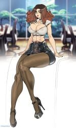 1futa big_breasts big_penis breasts bulge clothed clothing elden_ring erection fromsoftware futa_only futanari heels human intersex light-skinned_futa light_skin long_nails melina_(elden_ring) mostly_clothed office office_lady pencil_skirt penis penis_under_clothes penis_under_skirt secretary see-through solo source_request stockings streachybear thick_thighs tight_clothing wide_hips