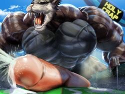 abs balls biceps furry gay hyper hyper_balls hyper_genitalia hyper_penis hyper_testicles jjin macro male male_focus male_only muscles muscular muscular_arms muscular_ass muscular_back muscular_legs muscular_male muscular_thighs nipples pecs penis testicles veins veiny_penis