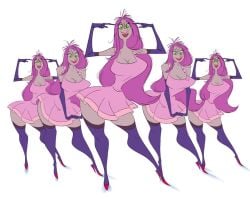 1girls arms_up big_breasts bimbo breasts bust busty curvaceous curvy curvy_figure dancing disney disney_villains eyelashes eyes female female_focus female_only gilf green_eyes high_heels hips hourglass_figure huge_ass huge_breasts human large_ass large_breasts legs lips long_hair madam_mim mature_female me!me!me! me!me!me!_dance purple-skinned_female purple_body purple_hair purple_skin slb the_sword_in_the_stone thick thick_legs thick_thighs thighs top_heavy upper_body villain villainess voluptuous wide_hips witch