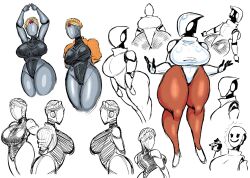 2023 2d 5_fingers ass atomic_heart ballerina big_ass big_breasts big_butt big_thighs breasts busty faceless_character female female_focus female_only haydee haydee_(game) hi_res highres hips hourglass_figure huge_ass huge_breasts huge_butt huge_thighs jacket large_ass large_breasts large_butt large_thighs left_(atomic_heart) leotard light-skinned_female light_skin looking_at_viewer looking_down looking_down_at_viewer masked massive_thighs plump plump_ass right_(atomic_heart) robot robot_girl sketch smile smiley_face standing the_twins_(atomic_heart) theguywhodrawsalot thick_thighs thigh_gap thighs voluptuous white_background wide_hips yellow_jacket