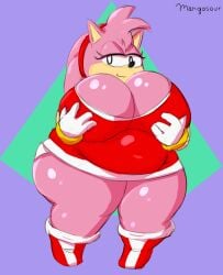 1girls :3 amy_rose anthro belly bracelet breast chubby chubby_female cleavage fat female female_focus female_only furry hairband hips holding_breast large_breasts mangosour pink_fur pink_hair sega shortstack skirt smug smug_face sonic_(series) sonic_the_hedgehog_(series) stomach thick_thighs thighs wide_hips