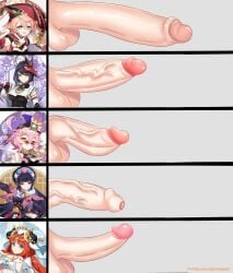 dick_chart dori_(genshin_impact) futanari genshin_impact icesticker kujou_sara nilou_(genshin_impact) penis_chart penis_size_chart penis_size_comparison penis_size_difference yanfei_(genshin_impact) yun_jin_(genshin_impact)