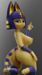 3d_(artwork) absurd_res animal_crossing ankha ankha_(animal_crossing) anthro ass blender_(disambiguation) breasts comorito digital_media_(artwork) felid feline felis female fur furry furry_only hi_res nintendo nude png short_stack slightly_chubby solo tail