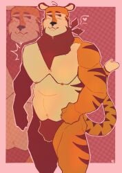 anthro big_breasts breasts bulge cereal cereal_mascot furry male male_only mascot tiger tiger_ears tiger_humanoid tiger_print tiger_tail tony_the_tiger