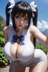 1girls ai_generated alternate_breast_size bending_forward big_breasts black_hair boob_window breasts breasts_bigger_than_head cleavage cleavage_cutout cleavage_window coomette curvy_body curvy_female curvy_figure deep_cleavage dress dungeon_ni_deai_wo_motomeru_no_wa_machigatteiru_darou_ka female female_focus female_only hartman_hips hestia_(danmachi) highres hips hourglass_figure large_breasts long_hair solo solo_female solo_focus stable_diffusion thick_thighs thigh_gap thighs thunder_thighs thunderthighs twintails voluptuous_female wide_hips