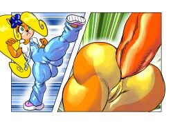 1girls anal anthro bandicoot big_ass big_butt big_penis blonde_hair coco_bandicoot crash_(series) flower_in_hair footwear goudadunn green_eyes instant_loss_2koma kicking overalls penis pink_shoes rape sex straight thick_thighs