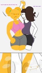 2d armpit_fetish armpit_sandwich armpit_sweat armpits brown_hair emoji emoji_(race) emojifam_(sssir8) jaiden jaiden_animations mob_face no_outlines plain_background reaper2545 sweat sweatdrop sweating sweaty tagme text white-skinned_female white_body white_skin yellow-skinned_female yellow_body yellow_skin