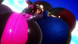 2girls 3d animated ass_expansion belly_expansion breast_expansion breasts capcom chun-li chun-li_always_wins female female_only full_body_inflation giantess huge_breasts imbapovi inflation juri_han kiss_inflation kissing nude_female popping puff_kiss puffkiss spherical_inflation street_fighter sunken_head sunken_limbs video