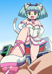 censored cfnm clothed_female_nude_male cocona cum feet flats footjob highres penis shoejob shoes solatorobo soloistick source_request