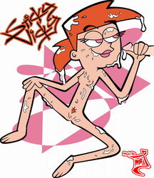 1boy 1girls breasts cum cum_on_body cum_on_face cumshot female looking_aside male mr._j nickelodeon nude pale_skin penis pussy smile solo_focus spread_legs straight straight_hair tagme the_fairly_oddparents toony vicky_(fairly_odd_parents)